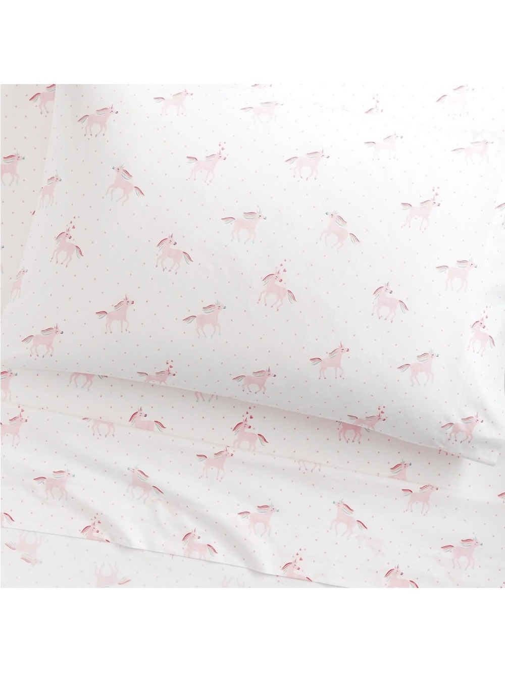 Pottery Barn Kids Organic Cotton Unicorn Mattress Sheet